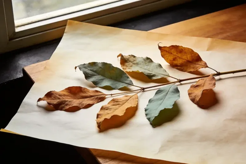 Raw Eucalyptus (Eucalyptus globulus) material, editorial still life