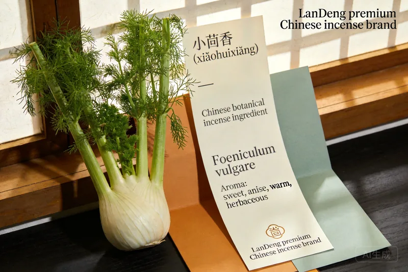 Raw Fennel (Foeniculum vulgare) botanical material, editorial still life