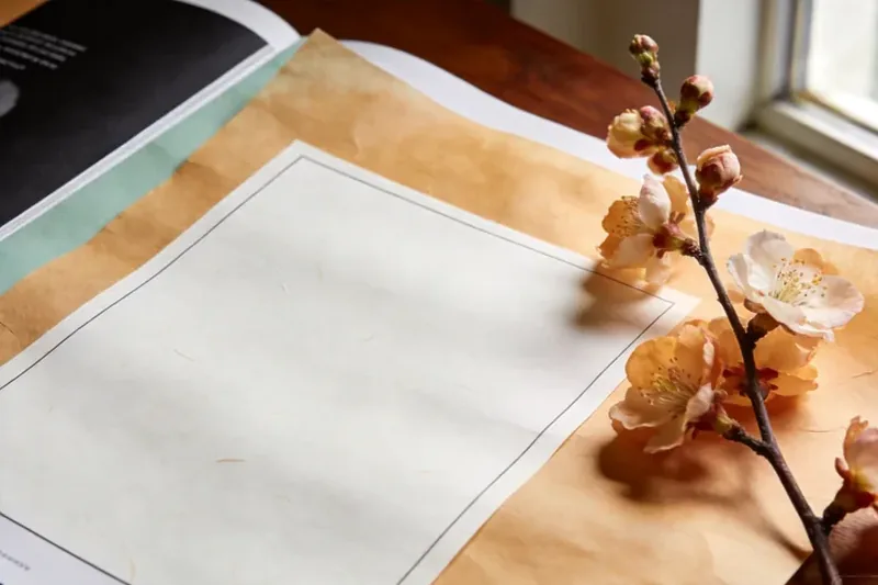 Raw Orchid (Cymbidium ensifolium) material, editorial still life