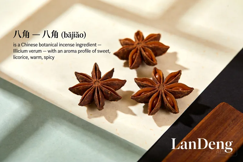 Raw Star Anise (Illicium verum) botanical material, editorial still life